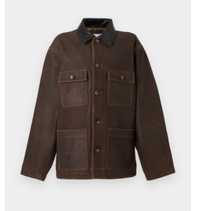 แจ็กเก็ตหนังแฟชั่นสำหรับสตรีแบบรูดซิปด้านหน้าสำหรับสุภาพสตรีสีน้ำตาลดำแบบลำลอง - Product Image 5