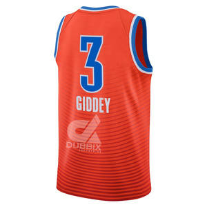 Maillot de basket-ball pour homme 2024, style américain, noir, de haute qualité, cousu, uniforme respirant, 3D, Gilgeous-Alexander 2, Giddey 3, vente en gros - Product Image 3