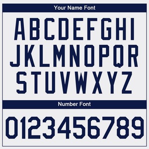 Camiseta de béisbol auténtica azul marino blanca personalizada modelo #1755 - Product Image 4