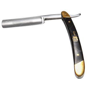 Afeitadora afilada de estilo antiguo, maquinilla de afeitar con mango único de acero damasco, fabricada por Zorg internacional - Product Image 3