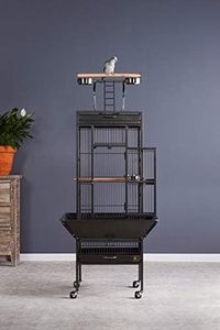 Çağdaş tarzı antimacaamerika papağanı gri papağan Aviary Pet House el yapımı küçük hayvanlar Metal demir kuş kafesi ahşap kutu satış - Product Image 4