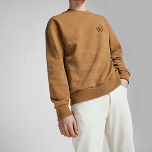 Sweat-shirt à capuche bas personnalisé en coton et polyester pour hommes, couleur unie, teint en couleur unie, hiver-automne, avec son propre logo et technique solide - Product Image 5