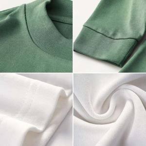 Streetwear personnalisé brodé Dtg impression 3D en gros plaine surdimensionné col rond coton t-shirts hommes sweat manches longues OEM - Product Image 6