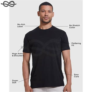 Camisetas de manga corta para hombre, Camiseta lisa con cuello redondo, ropa informal versátil y cómoda para hombre, trajes para todos los días - Product Image 2