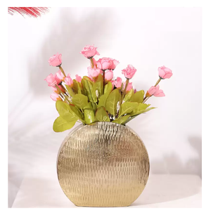 Table de mariage et décoration d'intérieur Vases à fleurs en métal Centres de table de mariage élégants et fournitures décoratives de bureau - Product Image 3