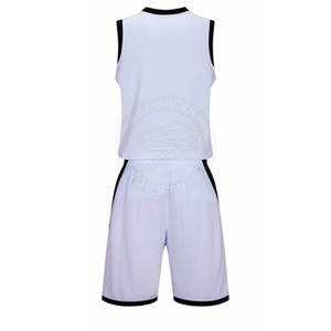 Vente en gros d'uniformes de basket-ball réversibles de haute qualité Logo personnalisé Nouveau design Plus Size Respirant 100% Polyester Abordable - Product Image 3