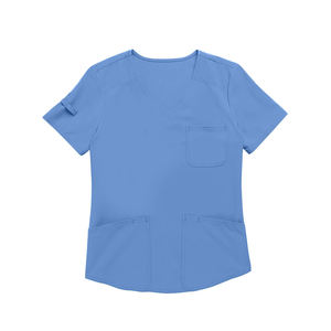 Uniforme Médico para Mujer, Estilo Doctora, Conjunto de 2 Piezas, Color Azul Cielo, Cuello Redondo - Product Image 6
