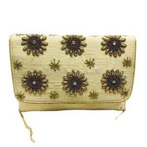 Meilleure qualité élégant fait à la main femmes pochette mode broderie tissu bohème/Vintage dame Style pour les fêtes de mariage filles - Product Image 3
