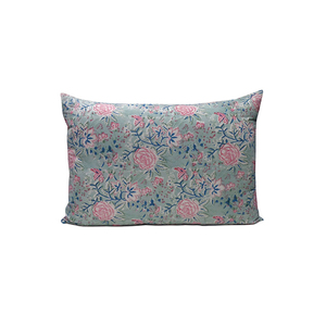 Bloque de mano impreso 100% algodón patrón Floral sofá fundas de almohada 20 láminas de tela funda de almohada Cierre de sobre suministro a granel - Product Image 3