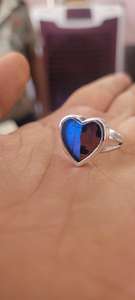 Forma única y textura alas de mariposa naturales piedra 925 anillo de plata esterlina joyería de plata al por mayor joyería de plata anillos Wow - Product Image 2