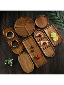 Plateau de service classique en bois carré peint à la main pour cadeaux - Product Image 2