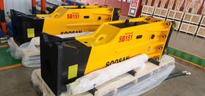 Martillo hidráulico SOOSAN SB 151 Tipo de caja adecuado para excavadoras pesadas con peso de portador 40-55 toneladas para trabajos de demolición - Product Image 4