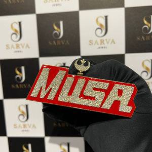 S925 Silver <b>Fine</b> <b>Pendants</b> & <b>Charms</b> Luxury VVS Moissanite Diamond Gold Plated Custom Name Iced Hip Hop <b>Fine</b> Jewelry for Unisex - Product Image 1