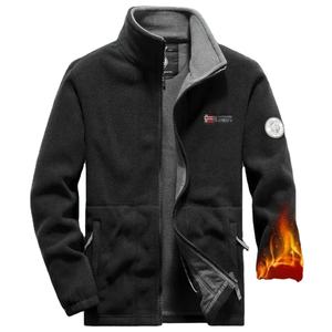 Chaqueta de Forro Polar de Algodón 100% Reversible, Cálida para Invierno, Bordada, Unisex, para Escalada, con Bolsillos Dobles Gruesos, Cuello Alto, para Exteriores - Product Image 4