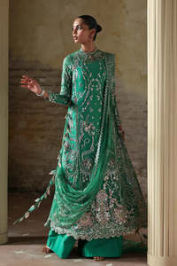 Robe de soirée Anarkali Lehenga Choli en mousseline de soie brodée de créateur avec un design maxi à manches longues pour femmes en tissu acrylique - Product Image 4