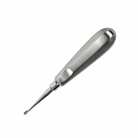 Tarrant Global VE 013 Élévateur dentaire à ailettes de 4 mm en acier inoxydable vétérinaire avec poignée manuelle pour outil de chirurgie buccale pour chiens et chats