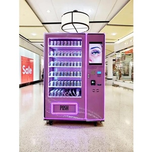 Máquina Expendedora de Belleza de Acrílico Rosa con Gráficos Personalizados y Función de Dispensación por Empuje, Capacidad de 20-150 Piezas - Product Image 3