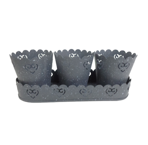 Vaisselle Fer Métal Plateau Ovale Avec 3 Votive Brûler Laiton Placage Bougeoir Pour Hôtel & Jardin Décoration À La Main - Product Image 6