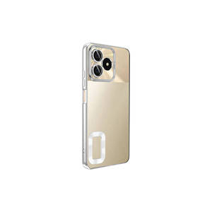 Coque Netzy Silver SAFA Omega pour Realme C53 C21 C35 - Protection de l'appareil photo, découpe de logo, 5G 9i, coques arrière, styles tendance, matériau plaqué - Product Image 5