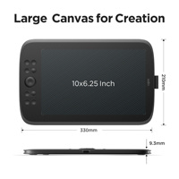 Tablettes de dessin Ugee M908 de grande taille avec 8 touches de raccourci, avec 16384 niveaux de sensibilité à la pression