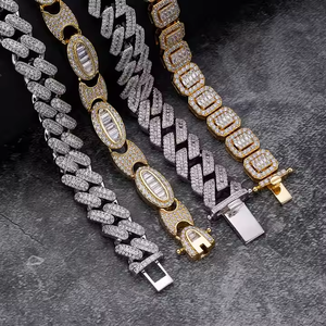 Collar de Cadena Estilo Tenis con Moissanita VVS y Plata 925, Joyería Hip Hop, 2/3/4 mm, Cadena de Diamantes Simulados que Pasa la Prueba del Diamante - Product Image 2