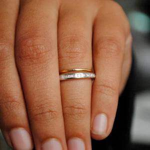 Conjunto de canal de banda de boda de diamante cultivado en laboratorio de oro de 10K, joyería de diamante de corte princesa, anillo de compromiso, regalo, anillos de diamantes de amor, producto - Product Image 4