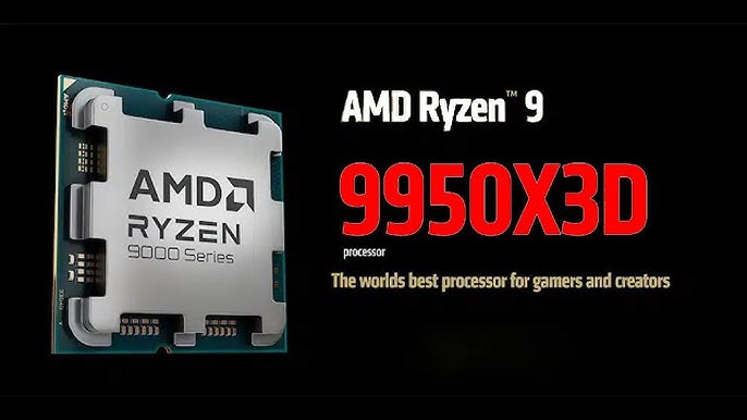 Newest AMD Ryzen 9 9950X3D 16-Core CPU, Zen 5 4.3GHz, 170W - Ideal