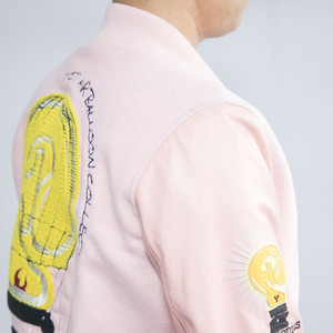 Chaqueta de Cuero Bomber Personalizable de Alta Calidad para Hombre, con Bordado de Letras, Cuello Alto, Resistente al Viento, Transpirable, Servicio OEM - Product Image 3