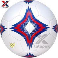 Balón de Fútbol PU Profesional de Alta Calidad Hecho en Pakistán 2026, Blanco y Rojo, Talla 5, Resistente al Agua, para Deportes al Aire Libre, Superventas