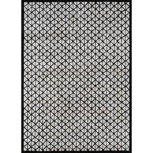 Alfombra Contour Ivory con Patrón Geométrico de Lana y Viscosa, Hecha a Mano, para Sala de Estar, Dormitorio, Pasillo -TNQ-335(CM-01) - Product Image 1