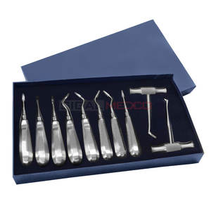 Juego de 10 Elevadores de Raíces Dentales Manuales de Acero Inoxidable, Kit de Cirugía General, Bein Flohr Heidbrink - Product Image 1