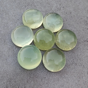 หินอัญมณีสีเขียวพรีไนท์ธรรมชาติเกรดสูงทรงหลวมด้านหลังแบนปรับเทียบได้ในทุกขนาดขายส่ง - Product Image 1