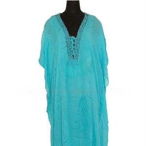 Vêtements de plage Robe caftan Resortwear Robe caftan longue Robe caftan perlée à la main à la mode pour femmes - Product Image 1