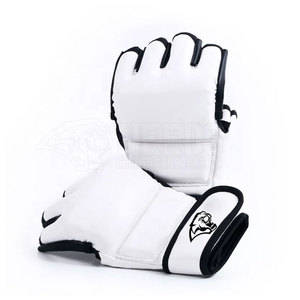 2024 meilleure vente gants de boxe professionnels demi-doigt en cuir de haute qualité étanche 8oz 12oz équipement de sport pour poignées - Product Image 4