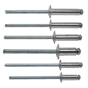 Remache ciego de acero inoxidable y aluminio, remache ciego de hierro, remache ciego de cabeza redonda de extremo abierto, remache ciego de cabeza grande avellanada - Product Image 1