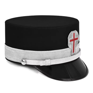 Casquette de Fatigue de Commanderie des Chevaliers Templiers de Qualité Supérieure, Régalia Maçonnique en Métal Argenté, Service OEM MOQ - Product Image 2