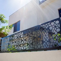 Panneaux de clôture murale en métal découpés au laser sur mesure, panneaux de garde-corps d'escalier pour cour