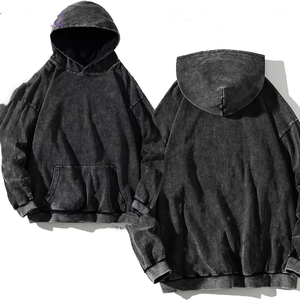 Sweat à capuche personnalisé avec logo du fabricant pour homme, vintage, délavé à l'acide, surdimensionné, en jersey de coton et polyester, teinté à carreaux pour l'hiver - Product Image 6