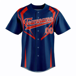 Venta al por mayor uniforme de béisbol en blanco impresión por sublimación personalizada camisa de béisbol de los hombres de diseño de moda Jersey de béisbol - Product Image 1