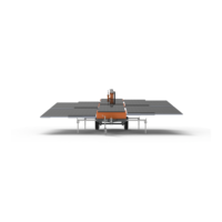 Tour d'éclairage solaire portable avec 10 panneaux photovoltaïques, projecteurs LED blancs, alimentation hors réseau pour sites isolés