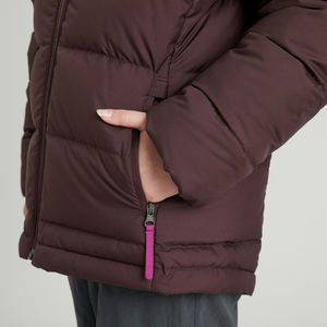 Chaqueta acolchada de chocolate con capucha y cierre de cremallera de estilo informal de lujo de alta calidad personalizada para ropa de invierno para niños - Product Image 6