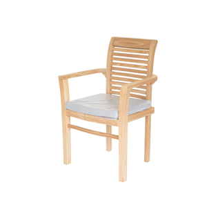 Chaise de salle à manger avec cadre en teck et design moderne pour la décoration de la maison et du jardin Japon - Product Image 1