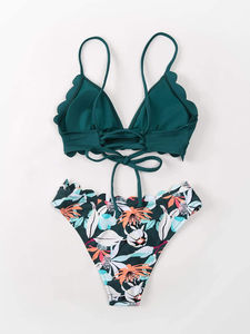 Top elegante diseño personalizado Bikini conjunto cómodo más nuevo diseño mujeres playa desgaste Bikini conjuntos peso ligero OEM secado rápido - Product Image 4