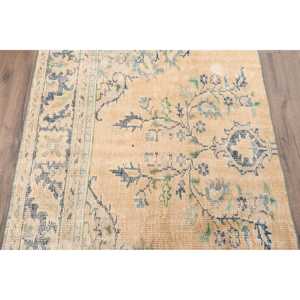 Tapis turc vintage 3,3 x 6,3 pieds, tapis d'appoint, tapis persan bleu - Product Image 3