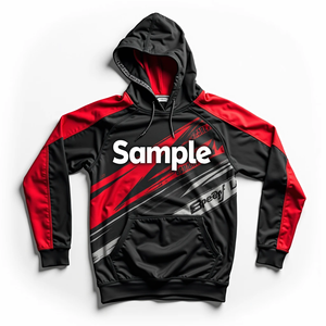 Sudadera con Capucha Personalizada de Estilo Urbano para Hombre, Holgada, Resistente, Sublimada, 100% Poliéster, Mezcla de Algodón Básico - Product Image 2