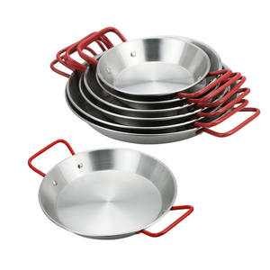 Paellera de Acero Inoxidable Grande para Inducción y Gas, Sartén con Doble Asa para Cocina de <span class=keywords><strong>Restaurante</strong></span> - Product Image 1