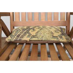 <b>Beige</b> Kantha Patchwork Wool Pillow 8x16 Inch Rustic Floral <b>Throw</b> Pillow with Vintage Embroidered Print Premium Style Portable - Product Image 4