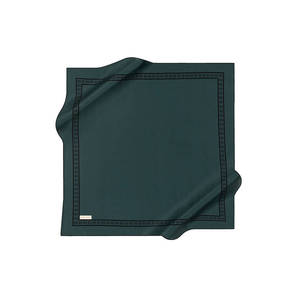 Polyester Floral Fashion Scarf <b>Green</b> <b>Silk</b> Square Border Pattern for Winter and Summer - Product Image 1