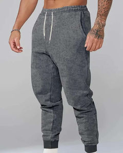 Pantalon de survêtement d'hiver léger délavé à l'acide pour hommes Pantalon de jogging en coton épais et lourd personnalisé Nouveau style décontracté pour hommes - Product Image 3