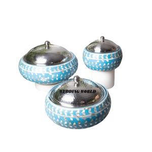 Cazuela de diseño hecha a mano, calentador de comida de Metal de lujo en forma redonda, uso en restaurante doméstico, olla caliente de Metal decorativa, suministros para Hotel - Product Image 5